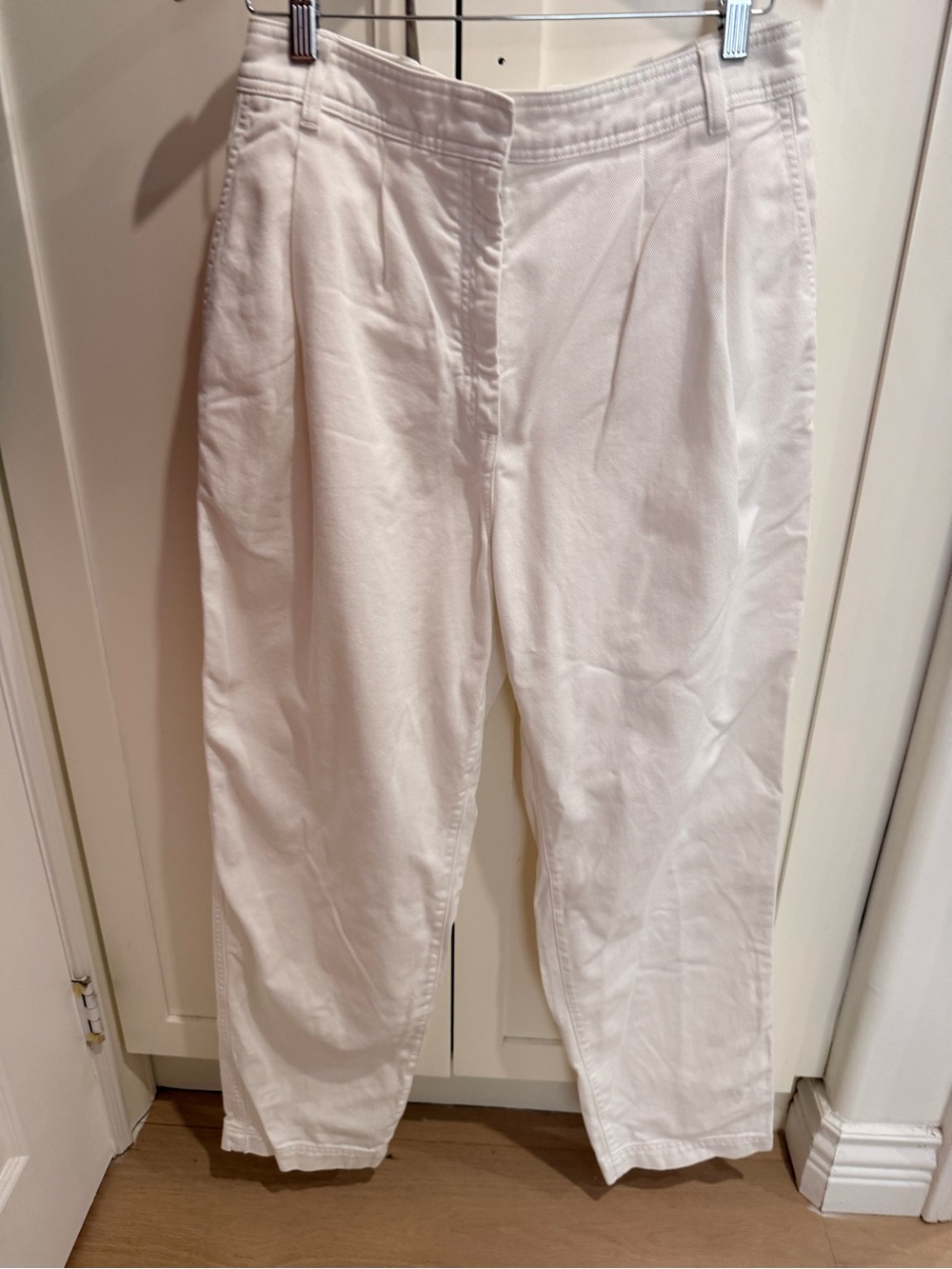 Babaton White Tailored Pants with Clean Front